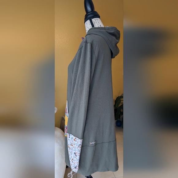 Matilda Jane Olive Green Hoodie Choose your own path Patch of light Size Large - Picture 6 of 13